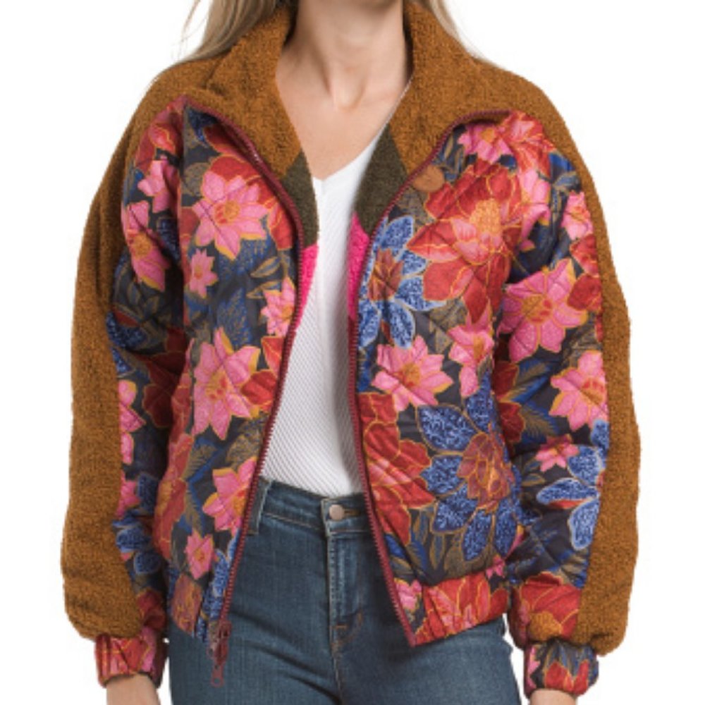 FARM RIO Toucanfly Reversible  Puffer Jacket - Picture 3 of 6